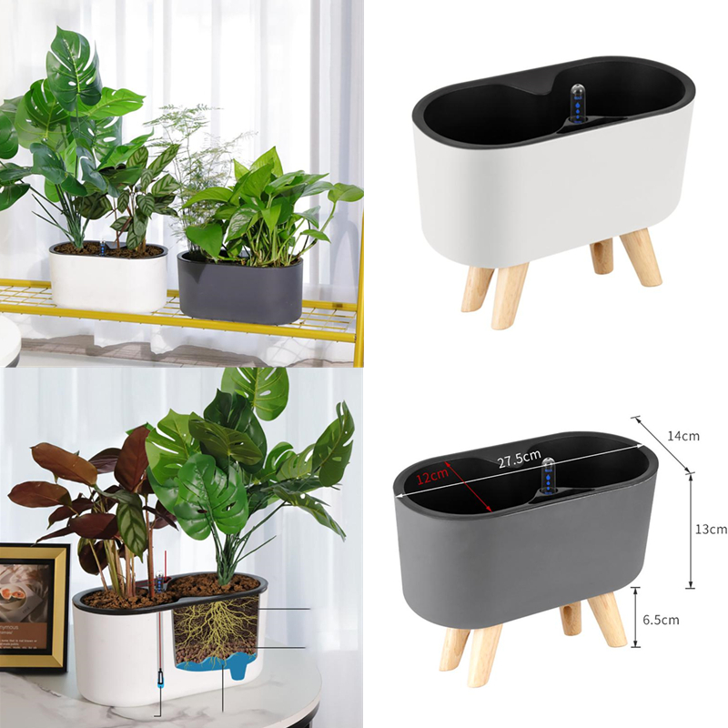 Automatic Plant Waterer - Indoor-Anlage Mit Anzeige Holz Bein Blume