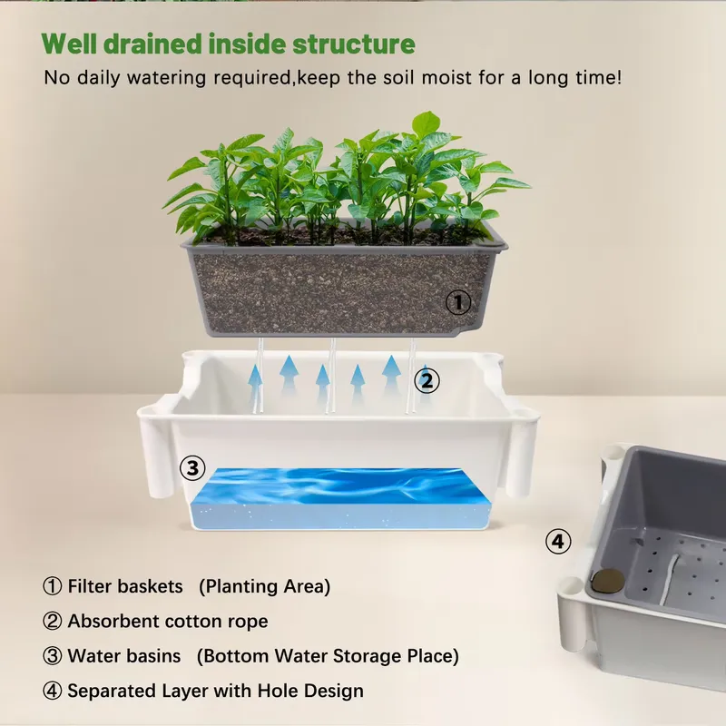 Beweglicher Vertikaler 3-Ebene – Self-Watering Planter Bewertung und Preis